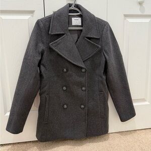 Old Navy Women's Charcoal Gray Peacoat